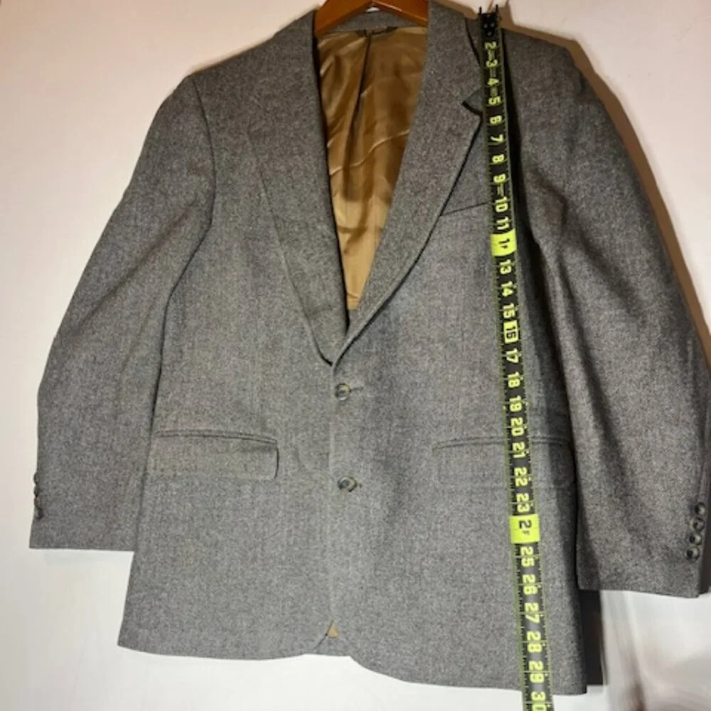 Bill Blass Men's 100% Pure Wool Vintage Tweed Blazer Sports Coat Sz 41L